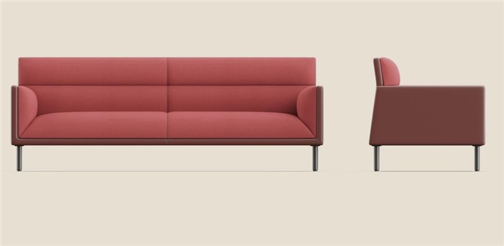 PU Leather And Fabric Sofa Set For Waiting Room Or Office Room